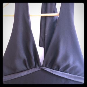 Black cocktail dress. Perfect for wedding. Halter